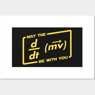 May the force (F=ma) be with you. Physics Maths Posters and Art